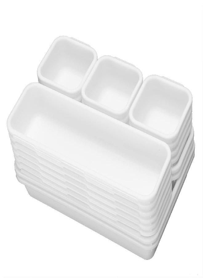 Kootek 8 Pcs Bamboo Drawer Organizer Utensil Tray Kitchen Storage Box 4-Size Versatile Dividers Cutlery Holders Bins Containers for Flatware Kitchen Utensils