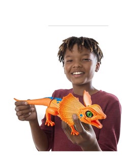 ROBO ALIVE Lurking Lizard Series 3 (Orange) Light Up Toy, Battery-Powered Robotic Toy, Realistic Movements, Toy Lizard  - Image 5