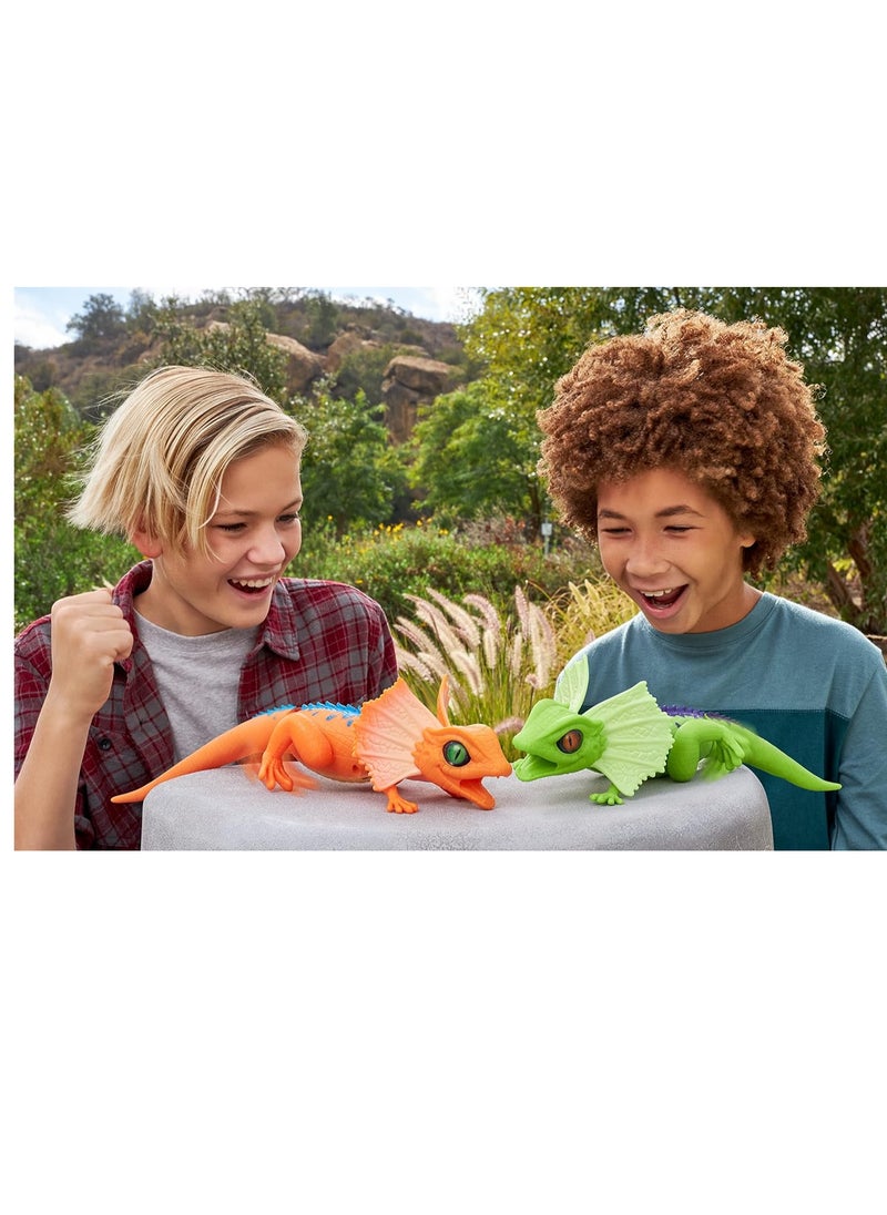 ROBO ALIVE - Lurking Lizard Series 3 (Orange) Light Up Toy, Battery-Powered Robotic Toy, Realistic Movements, Toy Lizard - Image 1
