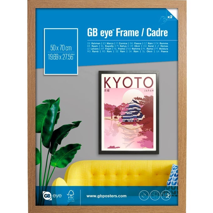 CONTEMPORARY WOODEN OAK PICTURE FRAME 50 X 70CM