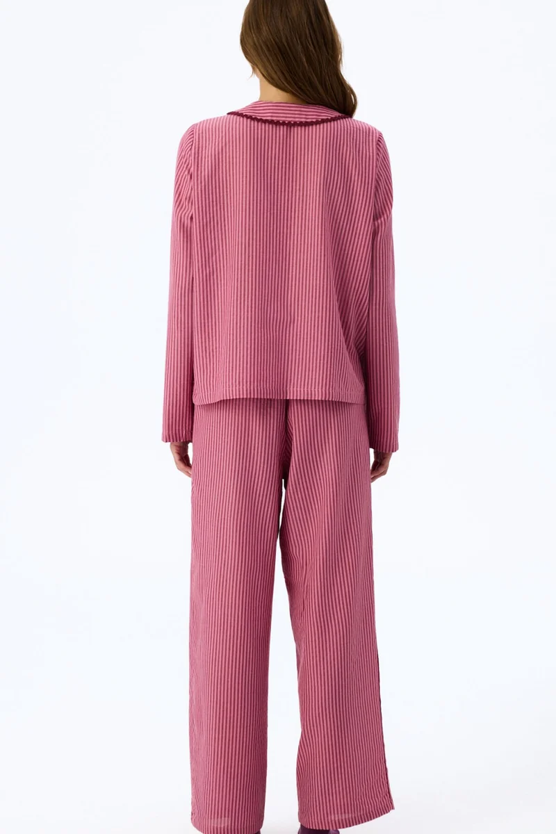 بنتي PENTI Rosy Long Sleeve Shirt Trousers Pajama Set