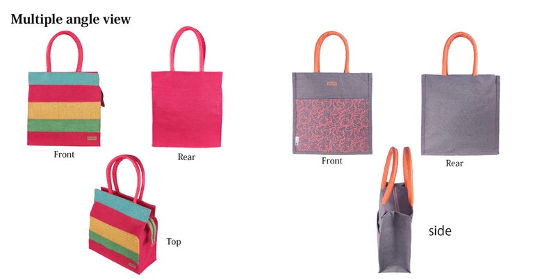 FOONTY Unisex Adult Daily Use Tote Bag/Grocery Bag/Gym Bag/Lunch Bag(Multicolor,Fab-34B) - Image 3