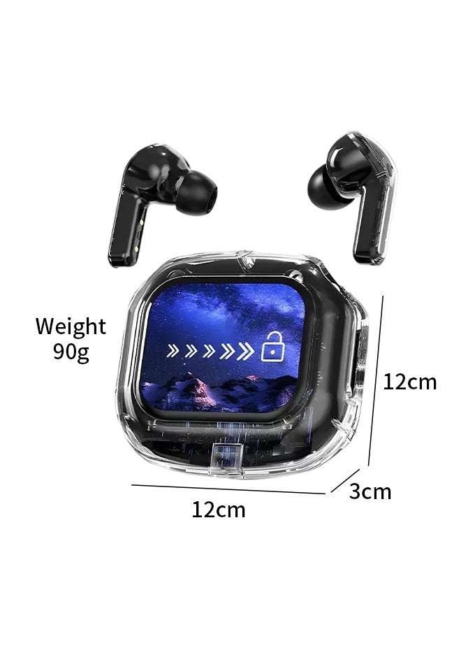 Equipped with a touch screen Wireless Earbuds, Bluetooth Headphones, Active Noise Cancellation, Hearing Aid Feature, In-Ear Earphones , High-Fidelity Sound, USB-C Charging，black - Image 4