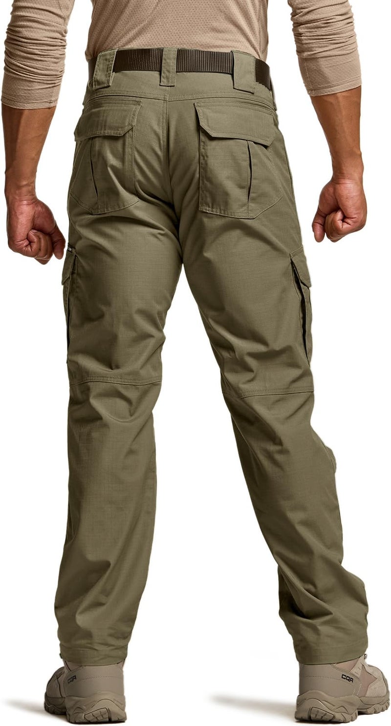 CQR Men's Tactical Pants, Water Resistant Ripstop Cargo Pants, Lightweight EDC Work Hiking Pants, Outdoor Apparel, Raider Mag Soil Green, 44W x 32L - Image 2