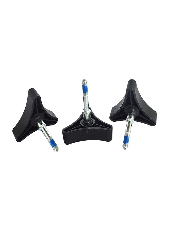 Toeloioh 3Pcs Knob Replacement Part Universal for Rolling Walker Rollator, Foldable Rollator Walker, Hand Propelled Walker etc, Aluminum 3 Point Knob,Rollator Walker Medline Walker Parts Accessories - Image 4