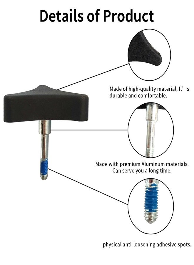 Toeloioh 3Pcs Knob Replacement Part Universal for Rolling Walker Rollator, Foldable Rollator Walker, Hand Propelled Walker etc, Aluminum 3 Point Knob,Rollator Walker Medline Walker Parts Accessories - Image 2