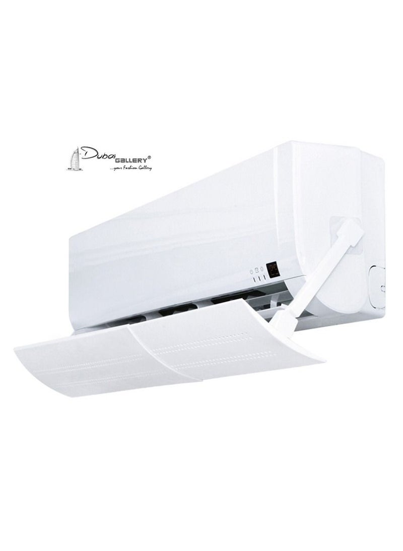 DubaiGallery Adjustable Air Conditioner Cover Anti Direct Wind Deflector White - Image 1