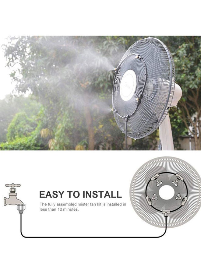 Loquat Outdoor Misting Fan Kit Black - Image 3