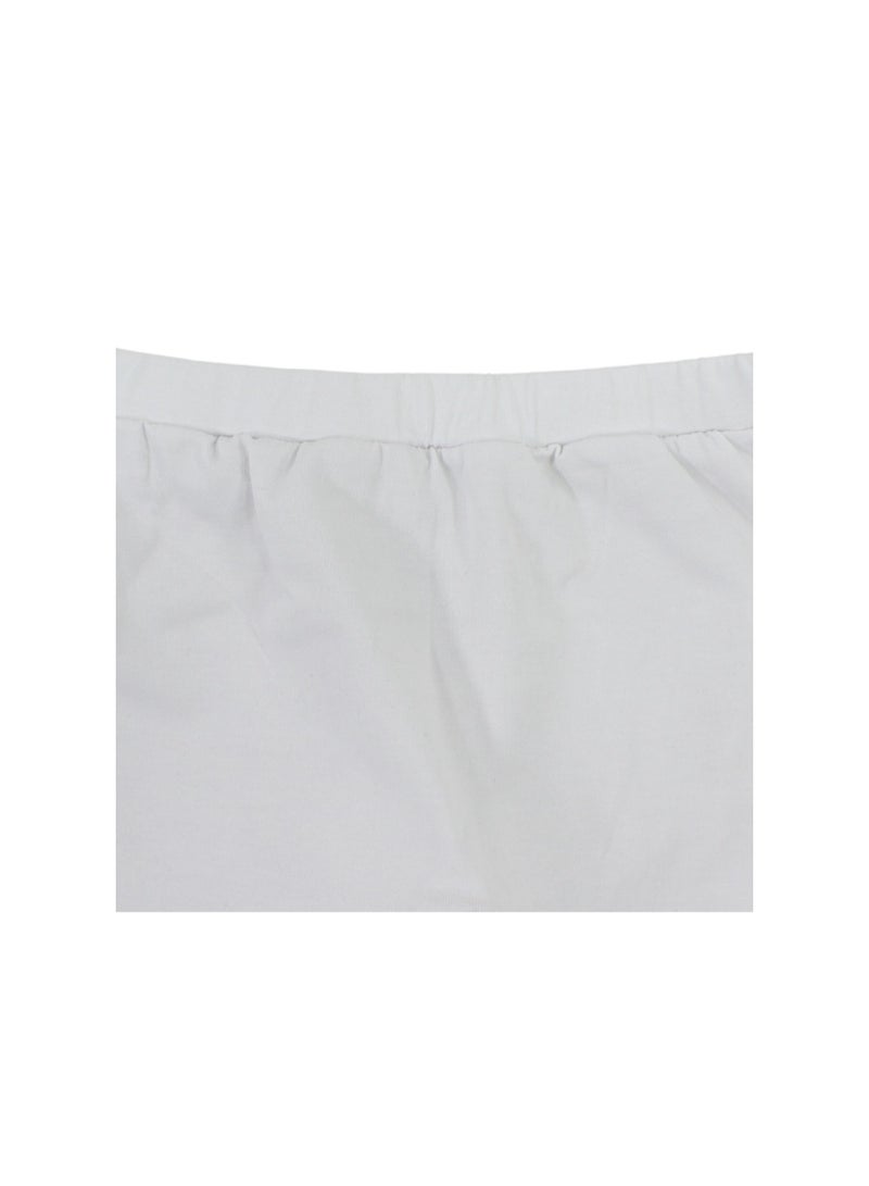 Unisex Cotton Plain Panty Shorts - White - Image 1