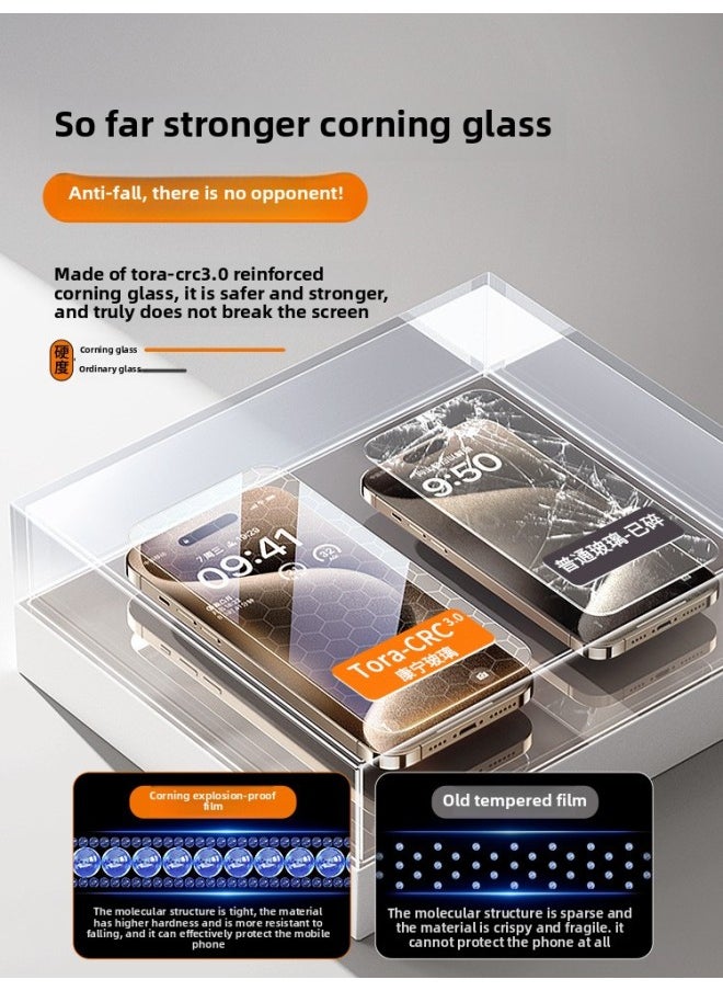 Generic - [imported Corning] Applicable To For Iphone 15 Toughened Film For Iphone14Pro Mobile Phone 11 Anti-peep 13ProMax Full-Colour:[collection + Purchase] Enjoy Extended Warranty And 1-year Replacement✓Damage Compensation Guaranteed✓Tmall Direct Delivery-Size:For Iphone 14 Pro - Image 1