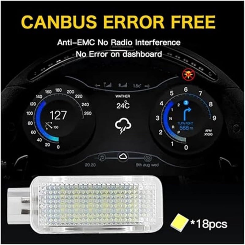 Wivplex Car White Courtesy Light Lamp for Various Audi Models - Image 4