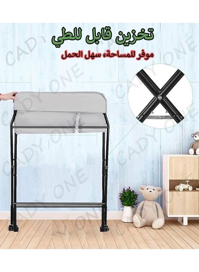 Cady One - Portable Foldable Baby Changing Table With Wheels For Infant, Waterproof Diaper Pad Topper - Image 1