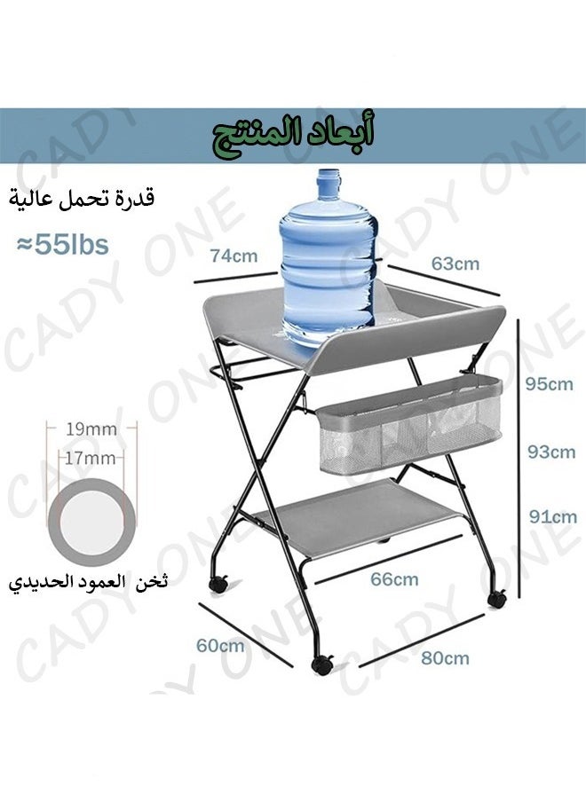 Cady One - Portable Foldable Baby Changing Table With Wheels For Infant, Waterproof Diaper Pad Topper - Image 1