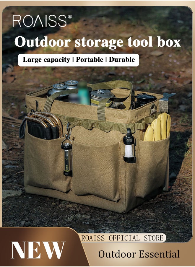 roaiss Outdoor Tool Storage Box Camping Storage Bag with Large Capacity Multifunctional Portable Bag for Picnics and Camping Organizer for Outdoor Cooking  - Image 1