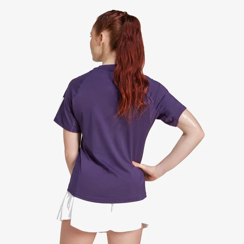 Adidas Aurora Plum Club 3-Stripes Tennis Climacool T-Shirt for Women | Best Price UAE
