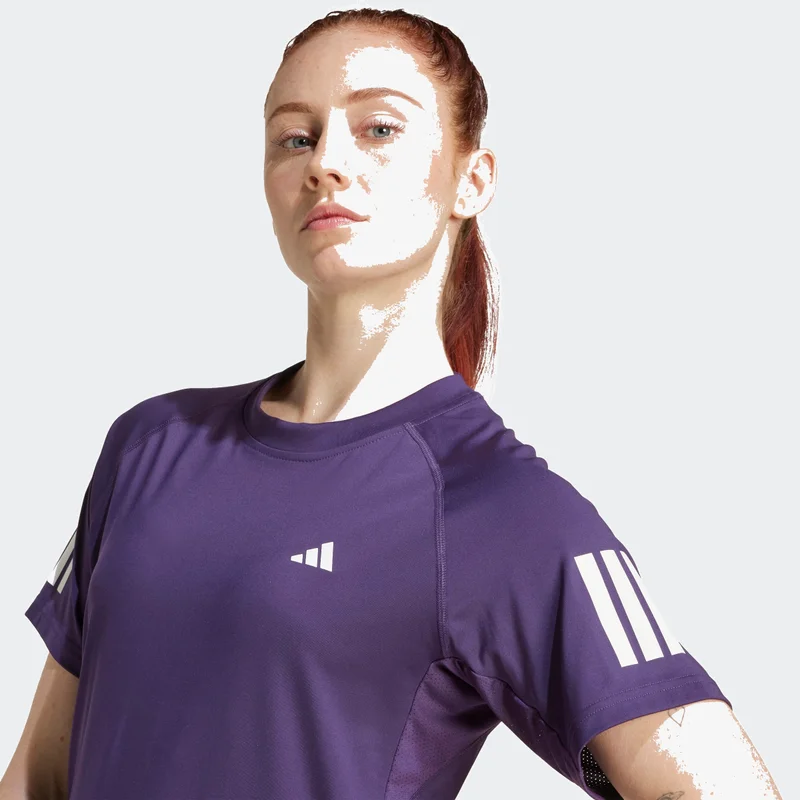 Adidas Aurora Plum Club 3-Stripes Tennis Climacool T-Shirt for Women | Best Price UAE