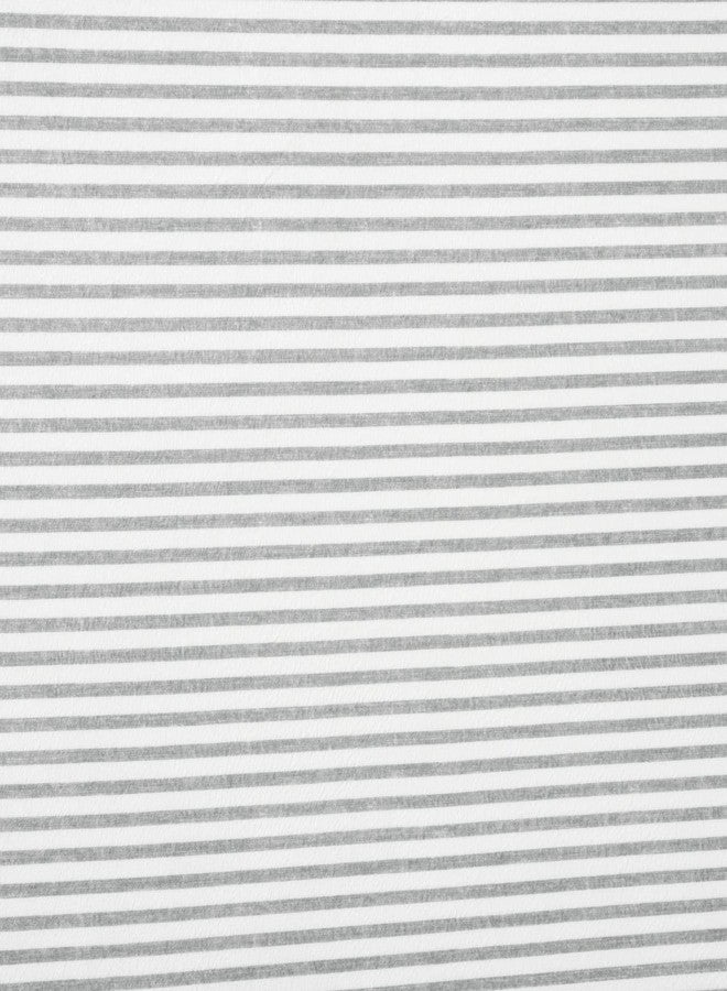 Lush Decor Baby Stripe Soft & Plush Fitted Crib Sheet, 52"x 28" x 9", Gray & White - Image 3
