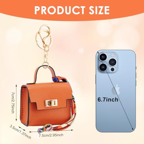 SANNIDHI® Bag Charm Mini Backpack Keychain for Women Small Pouch Coin Purse Headset Bag Key Ring for Woman Girls - Image 2