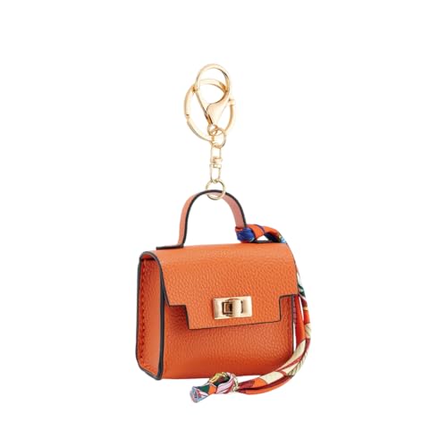 SANNIDHI® Bag Charm Mini Backpack Keychain for Women Small Pouch Coin Purse Headset Bag Key Ring for Woman Girls - Image 1