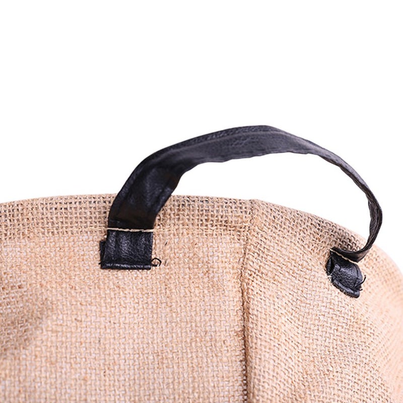 Fakeface Pop-up Laundry Hampers Waterproof Cotton Linen Foldable Round Storage Bucket Organizer Dirty Clothes Shoes Basket Holder Baby's Toys Collection Box Closet Bin+3 Handles "SOCKS" Print - Image 5