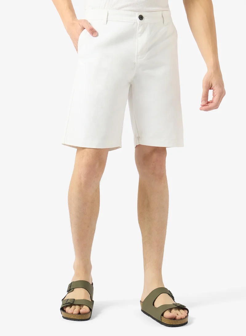 Robert Wood Side button closure shorts