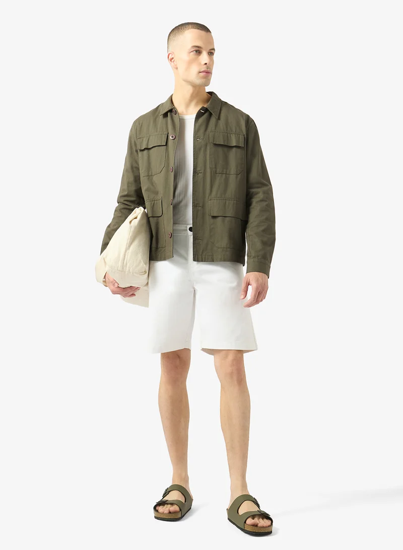 Robert Wood Side button closure shorts