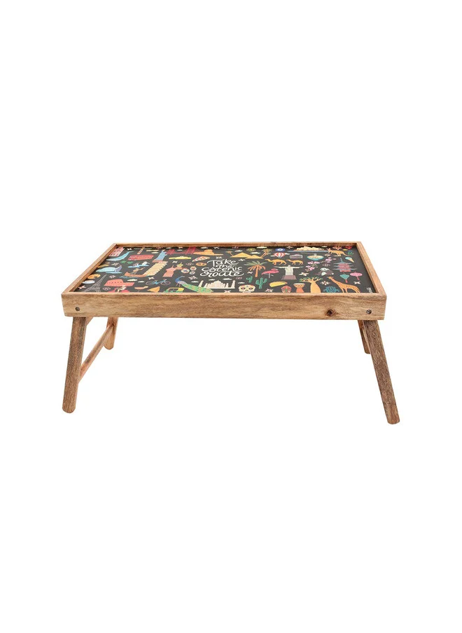 Take the Scenic Route Black Foldable Breakfast Tray