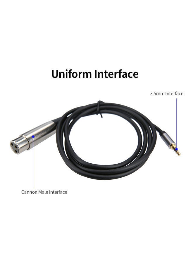 NIBEMINENT 3.5mm Male To XLR Female Audio Cable Black/Silver/Gold - Image 5