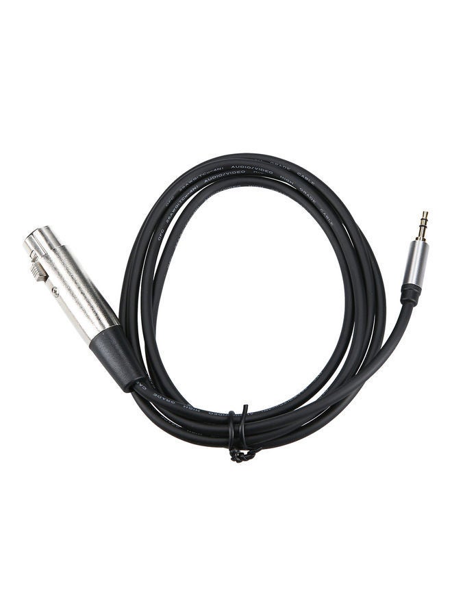 NIBEMINENT 3.5mm Male To XLR Female Audio Cable Black/Silver/Gold - Image 2