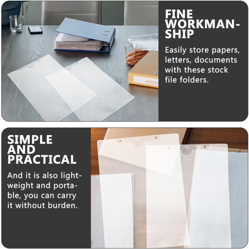 24 قطعة من أغلفة حماية ملفات A4 بحجم 23x32 سم، أكياس بلاستيكية لتخزين المستندات، مناسبة للمكتب والدراسة لتنظيم الأوراق - Image 2