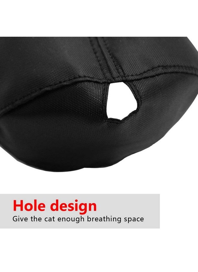 Xbes - Nylon Cat Muzzles,Cat Face Mask,Groomer Helpers,Cat Grooming Tools,Preventing Scratches And Anti Biting,Black (L) - Image 1