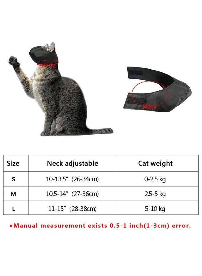 Xbes - Nylon Cat Muzzles,Cat Face Mask,Groomer Helpers,Cat Grooming Tools,Preventing Scratches And Anti Biting,Black (L) - Image 1