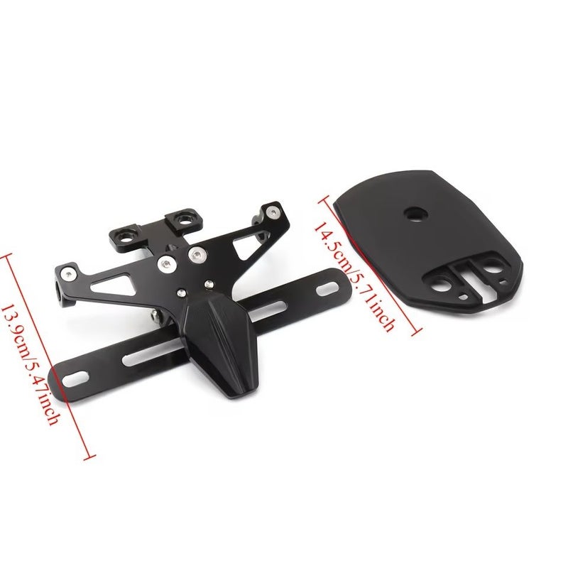 حامل لوحة الترخيص لدراجة Cfmoto 450SR الجديدة أسود خلفي لوحة ترخيص حامل غطاء مصباح خلفي معدل قابل للتعديل 2022 2023 - Image 2