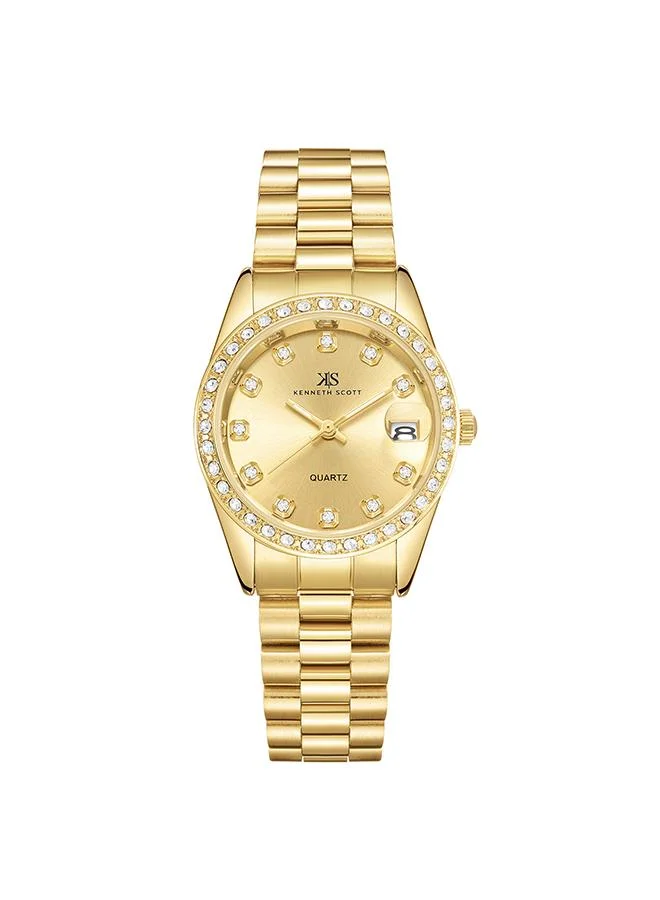 KENNETH SCOTT Women's Stainless Steel Analog Watch K23545-GBGC - 32 mm
