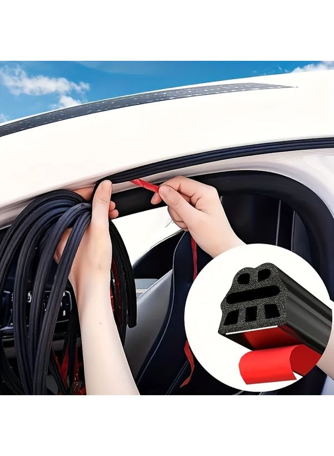 393 7 Inch Universal Self Adhesive Weatherstrip Three Layer Thickened Door Seal Strip Windproof Warmth Insulation Soundproof - Image 4