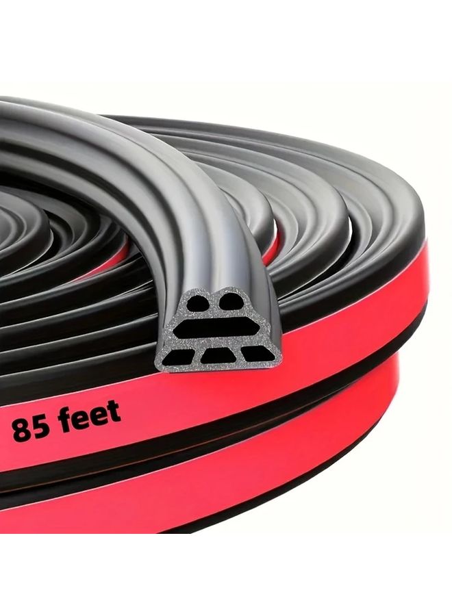 393 7 Inch Universal Self Adhesive Weatherstrip Three Layer Thickened Door Seal Strip Windproof Warmth Insulation Soundproof - Image 1
