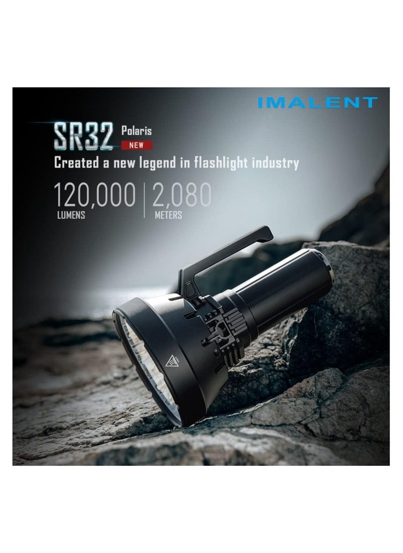 IMALENT IMALENT SR32 The Most Powerful Torch in the World 2023, Military Torch 120,000 Lumens Long Range 2050 m, 32pcs CREE XHP50.3 HI LED Best Equipment for Caving and Fishing  - Image 4