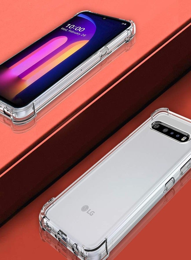 أوسوفر جراب Osophter لهاتف LG V60 ThinQ، جراب شفاف مقوى الزوايا مصنوع من مادة TPU المرنة الماصة للصدمات، غطاء هاتف LG V60 ThinQ (شفاف) - Image 4