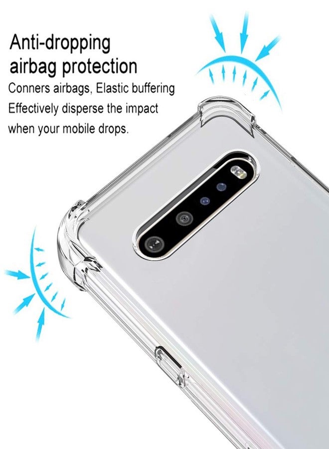 أوسوفر جراب Osophter لهاتف LG V60 ThinQ، جراب شفاف مقوى الزوايا مصنوع من مادة TPU المرنة الماصة للصدمات، غطاء هاتف LG V60 ThinQ (شفاف) - Image 5