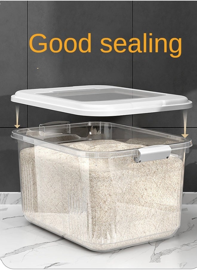 Haidue - Kitchen Essentials Rice Container - 7.5 Kg - White - Image 1