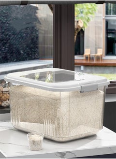 Haidue Kitchen Essentials Rice Container - 7.5 Kg - White  - Image 2