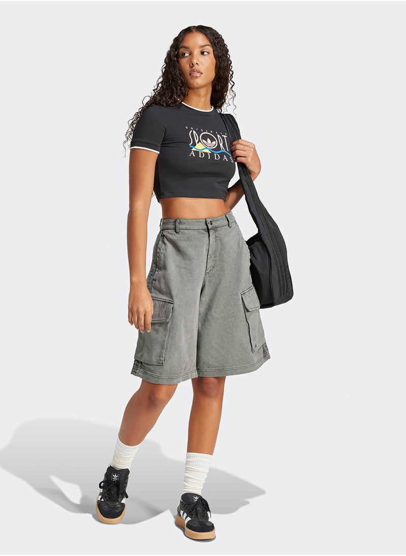 adidas Originals Essential Washed Cargo Shorts  - Image 5