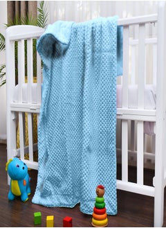 Mora spain Mora Lecoco Baby Blanket, Model L41 - Color:Blue- Size: 80×110 cm - Weight: 960 grams - Country of Origin: Spain.  - Image 2