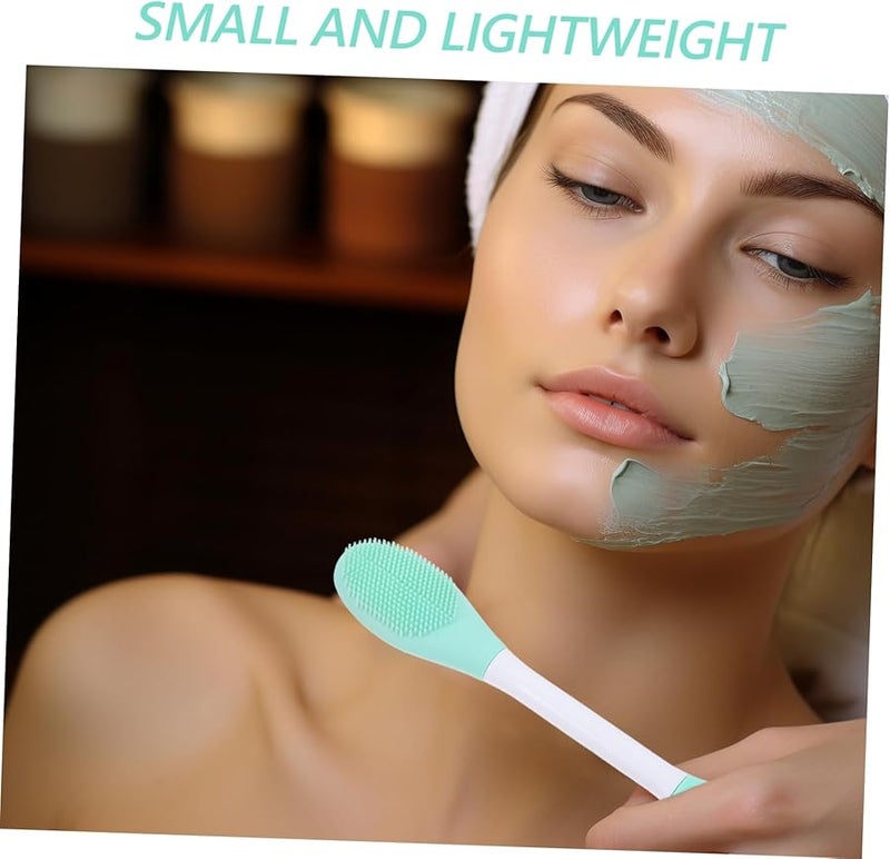 Silicone Facial Cleansing Brush Set 3pcs Double Head Gentle Skin Scrubber - Image 5