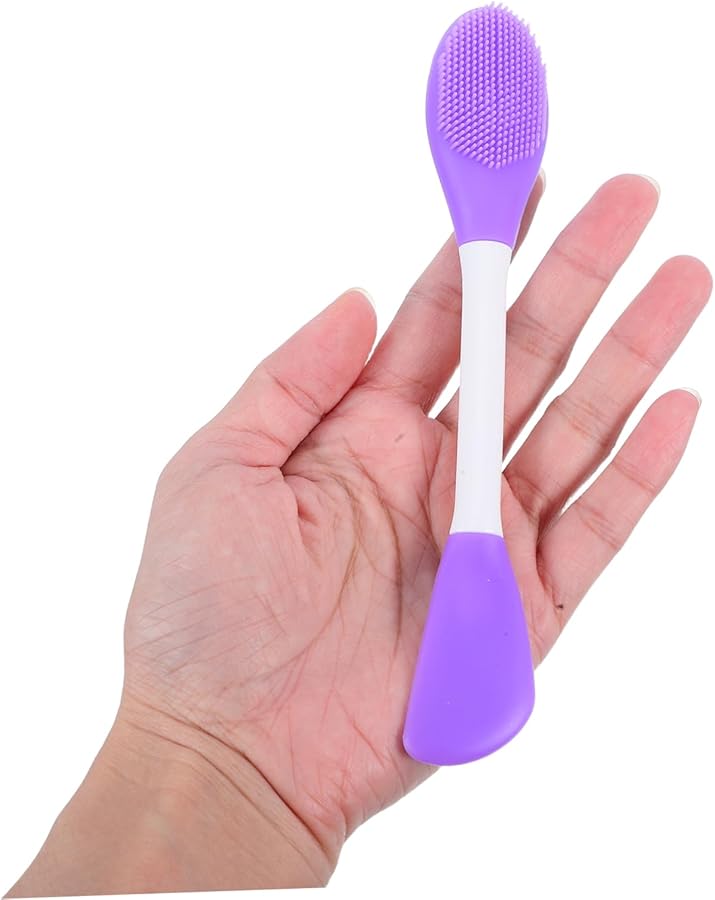 Silicone Facial Cleansing Brush Set 3pcs Double Head Gentle Skin Scrubber - Image 4