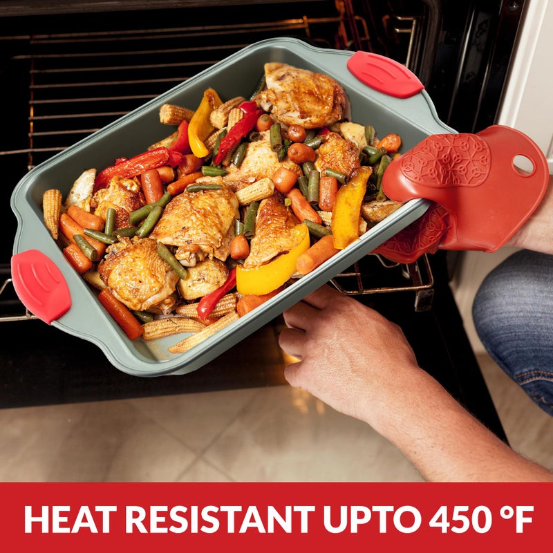 Boxiki Kitchen Non-Stick Steel 8x8 Square Baking Pan Durable, Convenient, and Premium Quality Non-Stick Baking Mold Bakeware. - Image 3