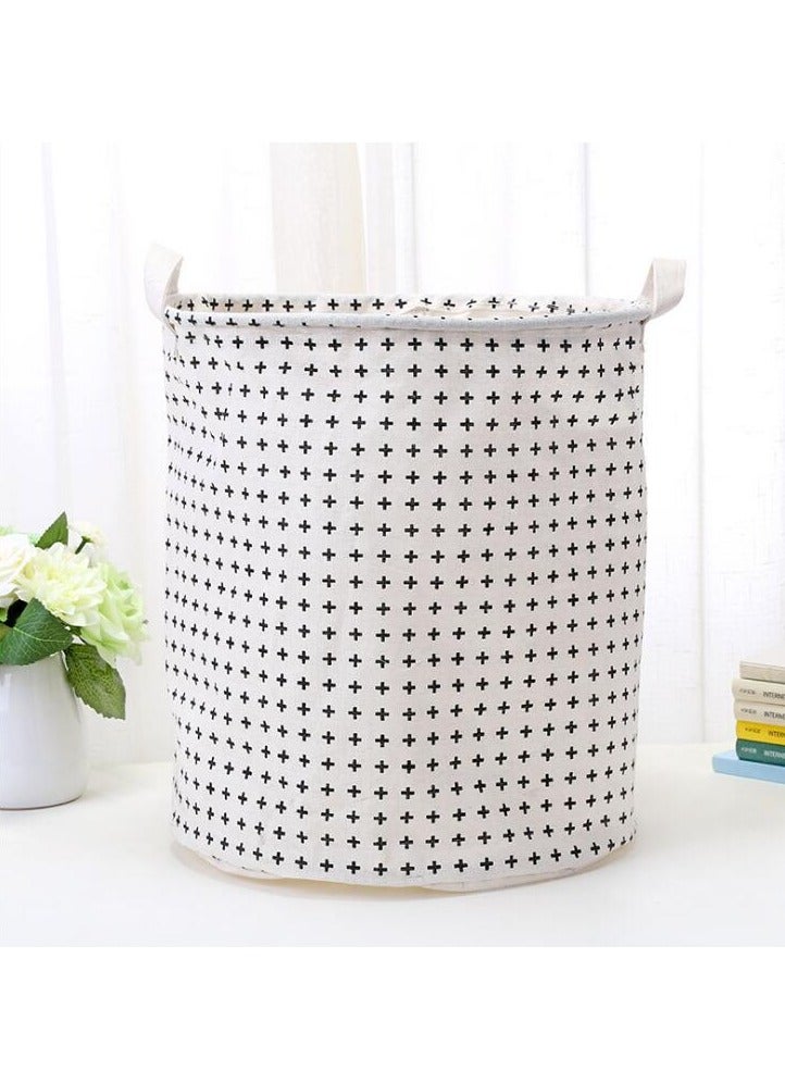 Large Laundry Basket Canvas Storage Bins Baby Nursery Hamper for Boys and Girls Toy Box Gift Baskets for Home Office Home Decor Plus.