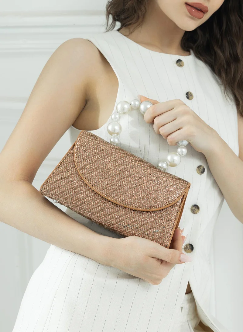 Haute Sauce Glitter Pearl Clutch Bag