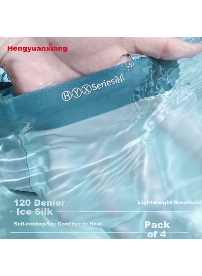 Men'S Antibacterial Ice Silk Underwear With Silk, Seamless, Plus Size, Boxer Briefs - Image 4