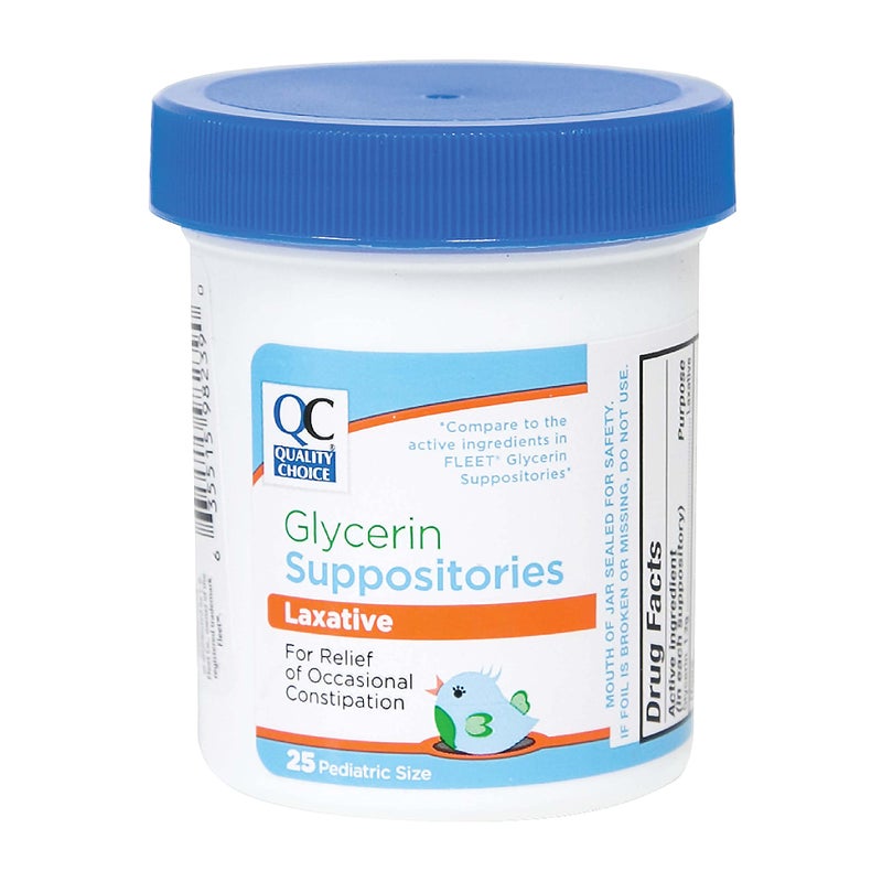 Quality Choice Infants Glycerin Suppositories Laxative Relief 25 Ct Each (2 Pack) - Image 1